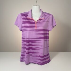 Women’s Medium Shirt Nike Golf Purple Quarter Zip High Neck Short Sleeve